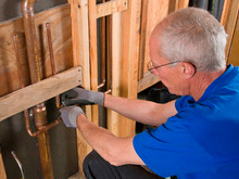 Boulder plumbing technician at work