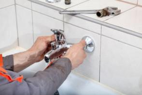 Ralph, one of our Gunbarrel plumbing pros, is installing a new faucet