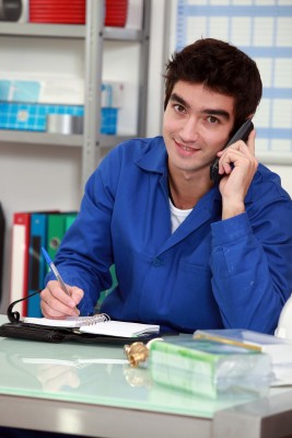 Boulder plumber on the phone